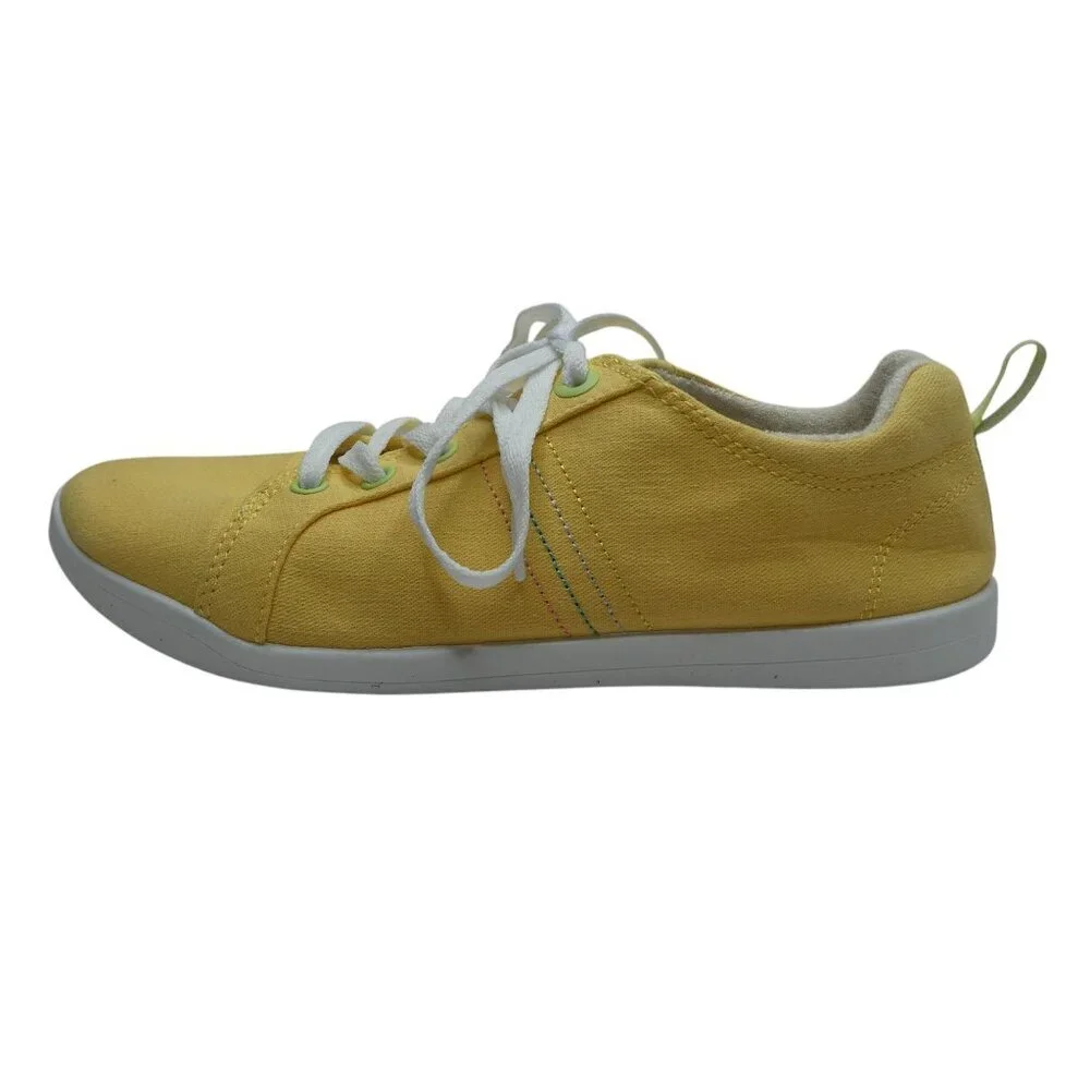 Vionic‎ Beach Stinson Yellow Canvas Lightweight Sneakers Womens 8.5